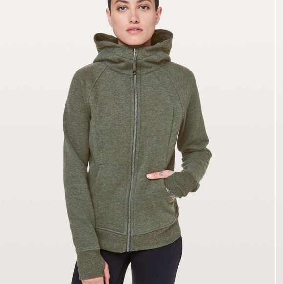 lululemon athletica | Tops | Lululemon Scuba Hoodie Light Cotton Fleece In  Heathered Camo Green 28 | Poshmark